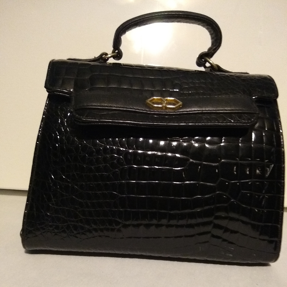 Black Vinyl Purse